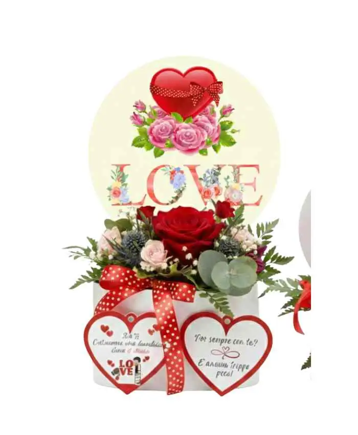 PACCHETTO DEDICALOVE – 40 Flowerbox personalizzate con dedica in 3 misure - immagine 3