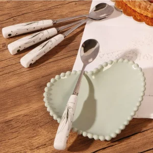 Set 4 cucchiaini dolce foglie Claraluna