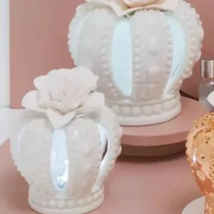 Profumatore e led corona inglese bianca Claraluna