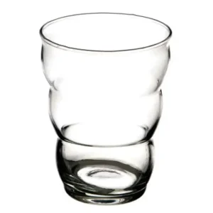 Vaso in vetro ondulato per orchidee diametro 14 alto 18 cm