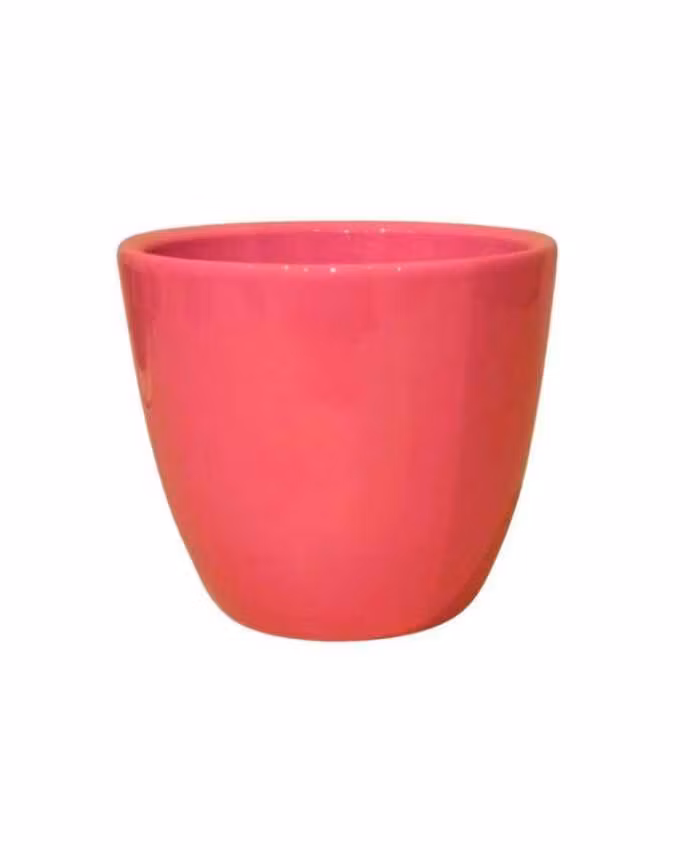 Portavaso in ceramica per piante vaso 9 diametro 10 alto 9 cm-Rosa