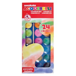 Acquarelli Monikids: assortiti, 30 mm, ast. da 24 past.