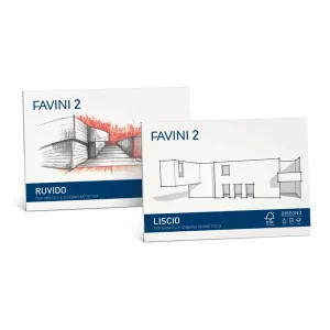 Blocco di carta per disegno Favini 2: 24 X 33 cm, 20 fogli, liscia, squadrato, 10 pz.