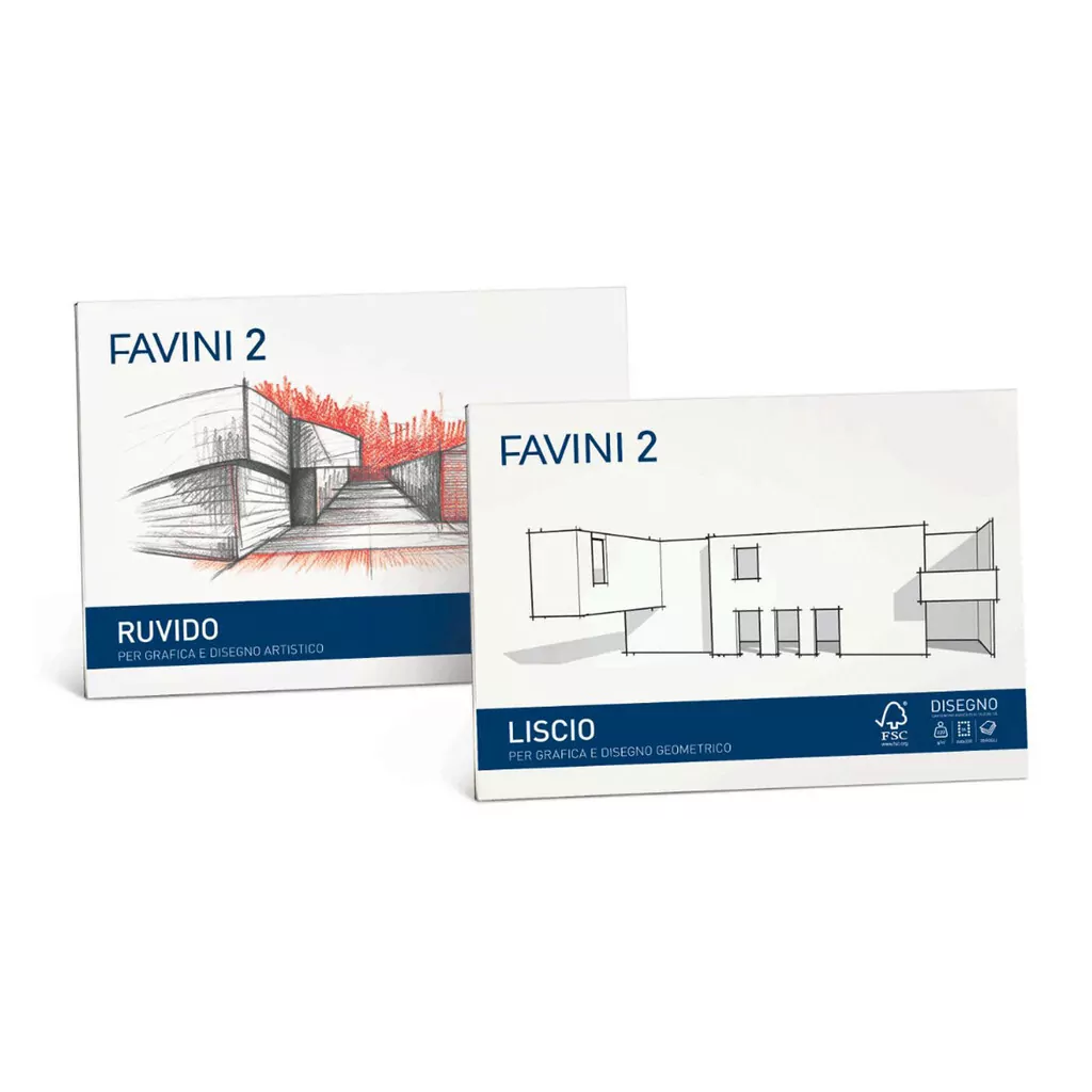 Blocco di carta per disegno Favini 2: 24 X 33 cm, 20 fogli, liscia, squadrato, 10 pz. - immagine 2