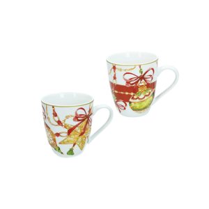 MUG “GIOCO DI LUCI” SET 2 PZ NEW BONE CHINA