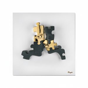 Quadretto Visi Puzzle Nero e Bianco 