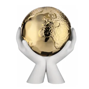 “Il mondo tra le Mani” Bianco/Oro
