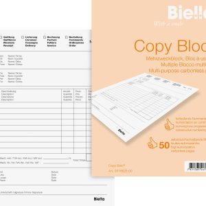 BIELLA Blocco copia A6 51662500U bianco 4-lingue, multiuse