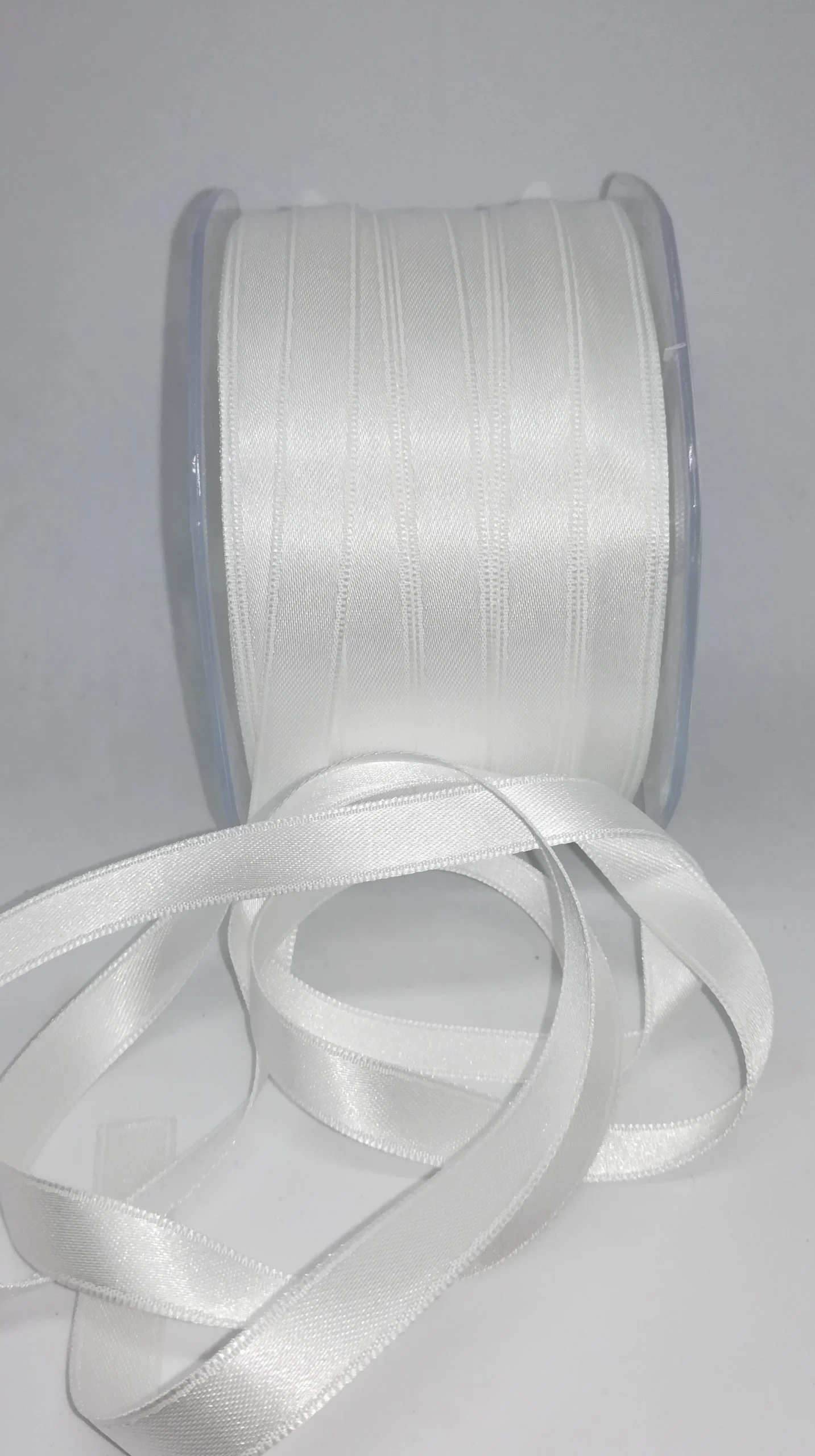 Nastro doppio raso italiano mm 10 Mt. 100 colore bianco latte
