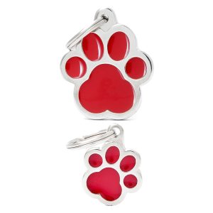 Medaglietta Classic Zampetta Rossa personalizzata