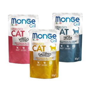 Monge Grill Sterilised Umido per Gatti – Pack 3 pezzi x85g