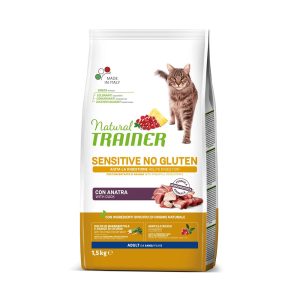 Natural Trainer Sensitive No Gluten con Anatra – Crocchette per Gatti