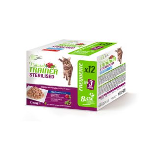 Natural Trainer Sterilised Umido per Gatti – Multipack x12