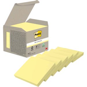 POST-IT Sticky Notes Ricycling 76x76mm 654-1B giallo 6×100 fogli