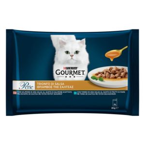 Purina Gourmet Perle Trionfo di salsa Umido per Gatti 4x85g