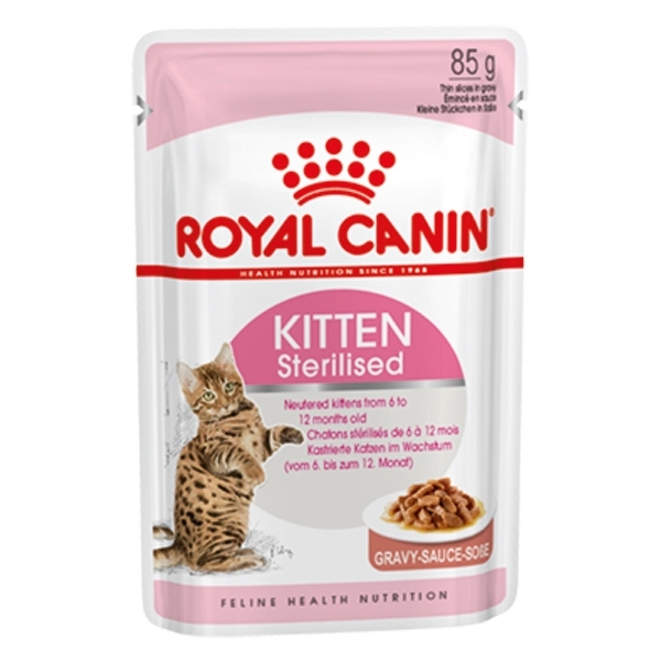 Royal Canin Kitten Sterilised in Salsa – Pack 12 pezzi x85g - immagine 2
