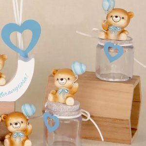 BARATTOLINO ORSETTO CON PALLONCINO CIELO