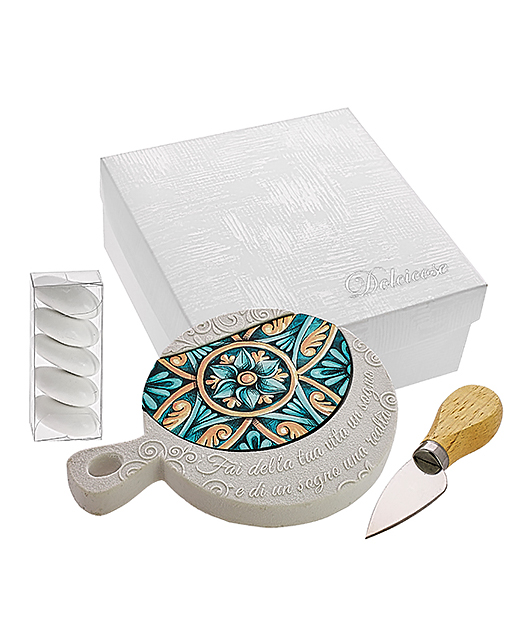 TAGLIERE CON COLTELLO MAIOLICA - immagine 4