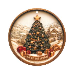 DECORATION BIANCO NATALE ALBERO CERAMICA e SUGHERO