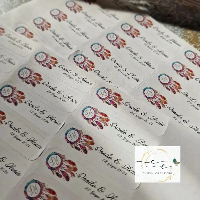 Acchiappasogni – etichette adesive matrimonio - immagine 3