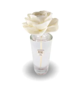 Profumatore Ambiente In Vetro Con Rosa In Legno 100ml
