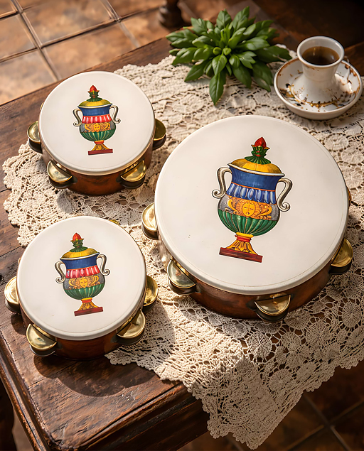 TAMBURELLO CON ASSO DI COPPE NAPOLETANO