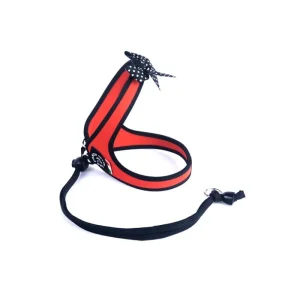 PETTORINA FASHION FIOCCO POIS ROSSA CON LACCIO MIS. 1,5