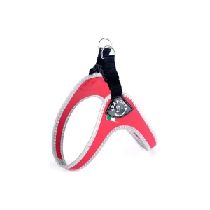 PETTORINA CHIUSURA PLASTICA B.DO RIFRANGENTE MIS. 2,5 ROSSO