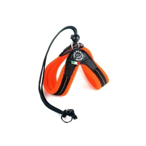 PETTORINA IN RETE FLUO CHIUSURA LACCIO MIS. 2,5 ARANCIO