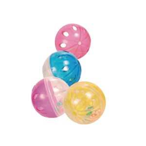 Trixie Set di Palline con Sonaglio in plastica per Gatti