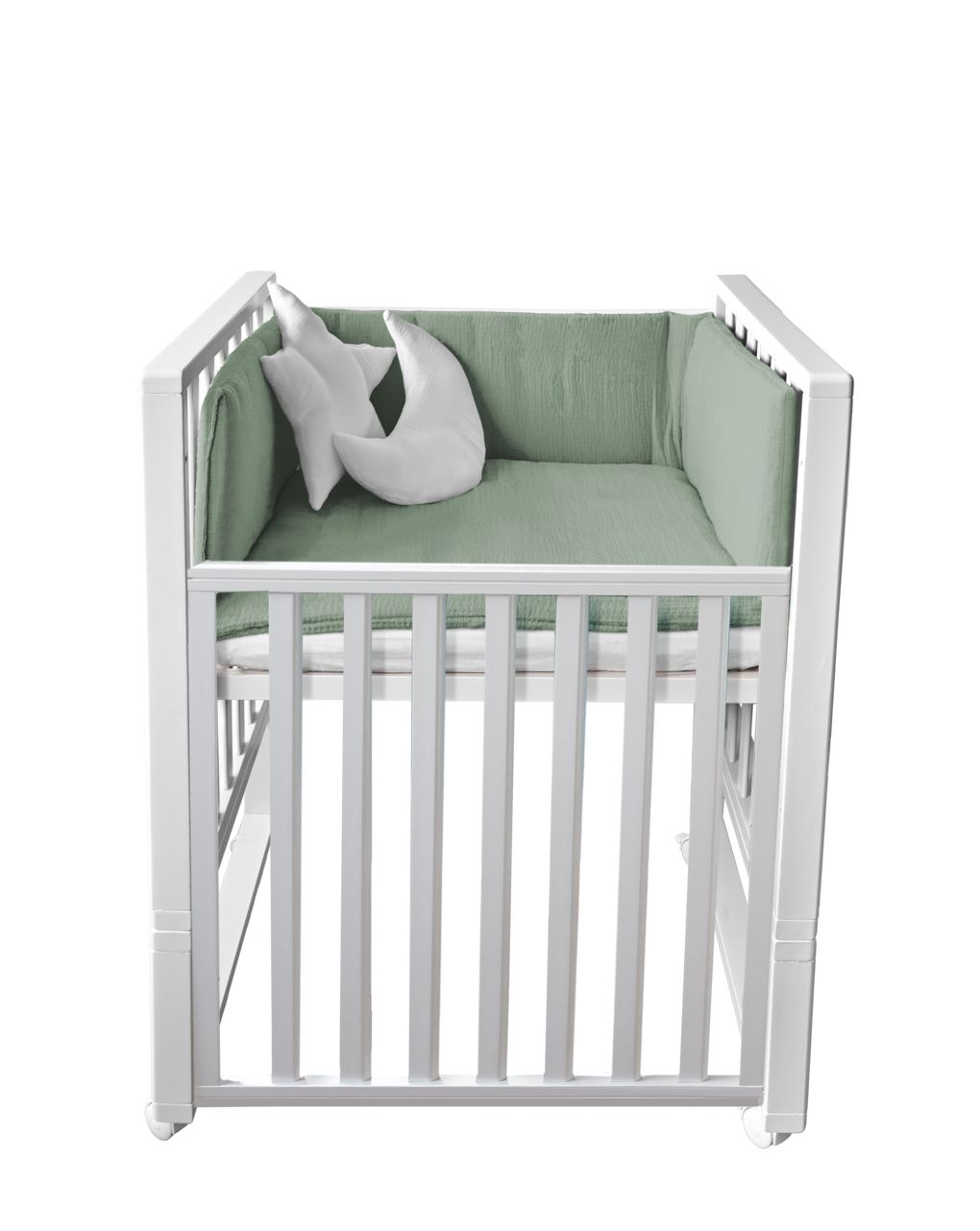 Letto infinito bianco c/tessile muslin verde – italbaby - immagine 5