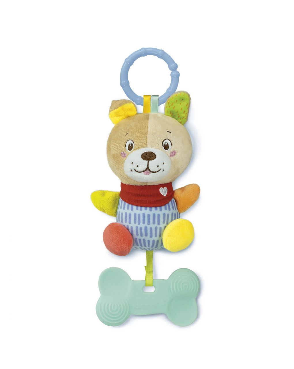 Baby clementoni – lovely soft dog sonaglino morbido peluche - immagine 2