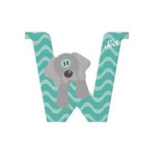 Lettera w weimaraner