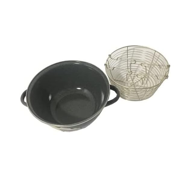 Vitrinor friggitrice 2 manici cm 20 k2 acciaio smaltato vetrificato - immagine 4