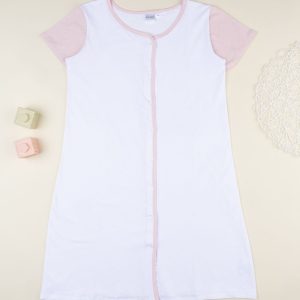 Camicia parto maniche corte rosa