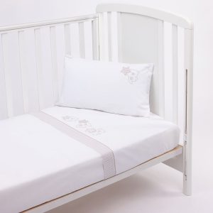 Completo universale letto 3 pezzi beige orso e stelle