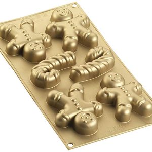Silikomart gingerbread man stampo in silicone color oro